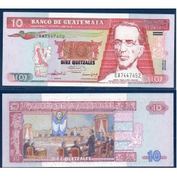 Guatemala Pick N°82, Neuf Billet de banque de 10 Quetzales 1992