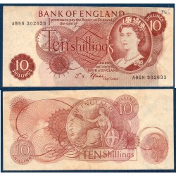 Grande Bretagne Pick N°373c TB billet de banque 10 shillings 1966-1970