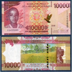 Guinée Pick N°new10000, Billet de banque de 10000 Francs 2018