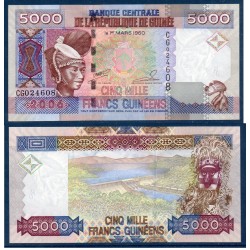 Guinée Pick N°41a, Billet de banque de 5000 Francs 2006