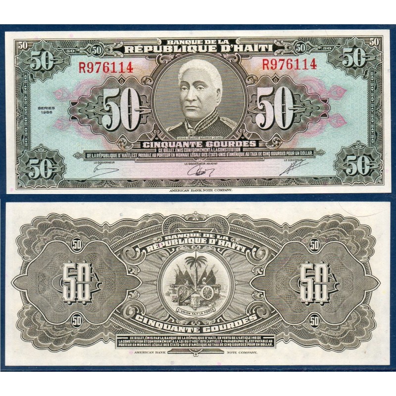 Haïti Pick N°249a, Billet de banque de 50 Gourdes 1986