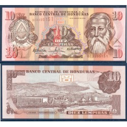 Honduras Pick N°86c, Billet de banque de 10 Lempiras 2004