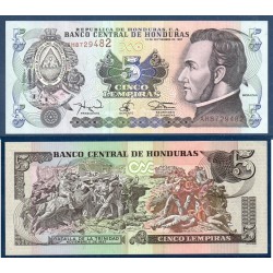 Honduras Pick N°81b, Billet de banque de 5 Lempiras 1997