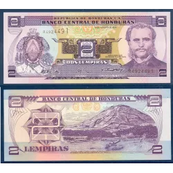 Honduras Pick N°80Ae, Billet de banque de 2 Lempiras 2004