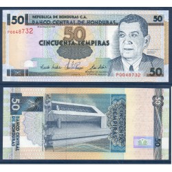 Honduras Pick N°74b, Billet de banque de 50 Lempiras 25.2.1993
