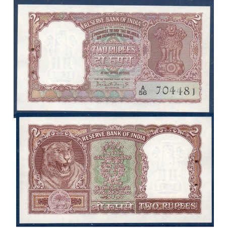 Inde Pick N°30, Billet de banque de 2 Ruppes 1962-1967