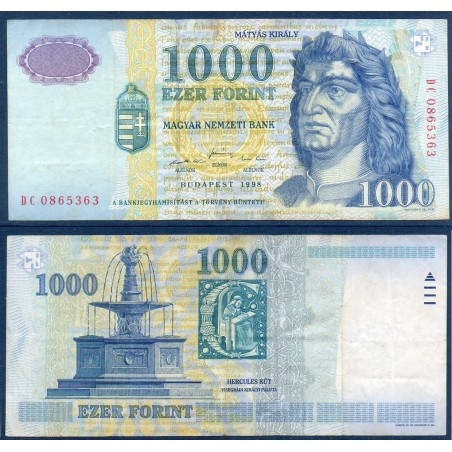 Hongrie Pick N°180a, TTB Billet de banque de 1000 Forint 1998