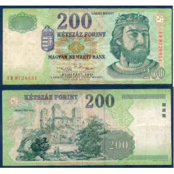 Hongrie Pick N°187a, TTB Billet de banque de 200 Forint 2001