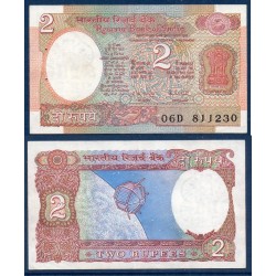 Inde Pick N°79k, Billet de banque de 2 Ruppes 1985-1990 plaque A