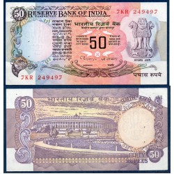 Inde Pick N°84i, Billet de banque de 50 Ruppes 1987-1988