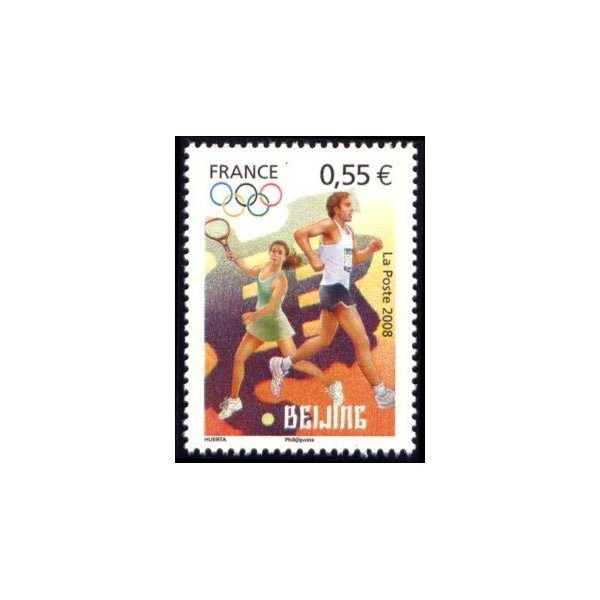 Timbres France Yvert No 4222-4225 Jeux olympiques de Pékin, issus du bloc feuillet