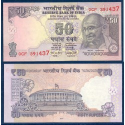 Inde Pick N°104x, Billet de banque de 50 Ruppes 2017 plaque L