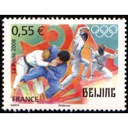 Timbres France Yvert No 4222-4225 Jeux olympiques de Pékin, issus du bloc feuillet