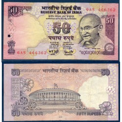 Inde Pick N°97c, Billet de banque de 50 Ruppes 2005 plaque L