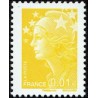 Timbre France Yvert No 4226 Marianne de Beaujard 0.01€ jaune