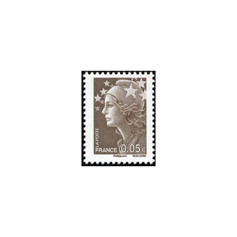 Timbre France Yvert No 4227 Marianne de Beaujard 0.05€ bistre noir