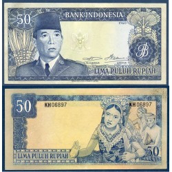 Indonésie Pick N°85a, Billet de banque de 50 Rupiah 1960