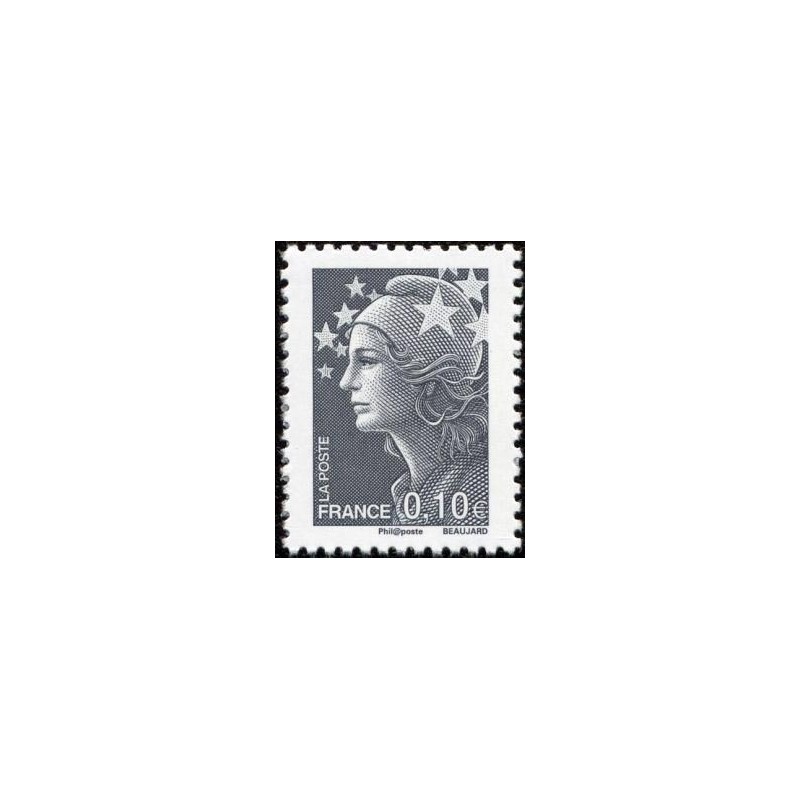 Timbre France Yvert No 4228 Marianne de Beaujard 0.10€ gris