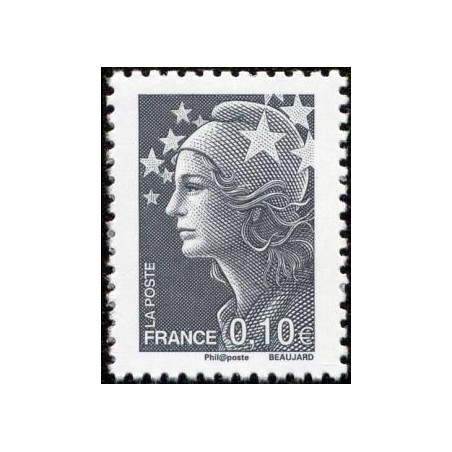 Timbre France Yvert No 4228 Marianne de Beaujard 0.10€ gris