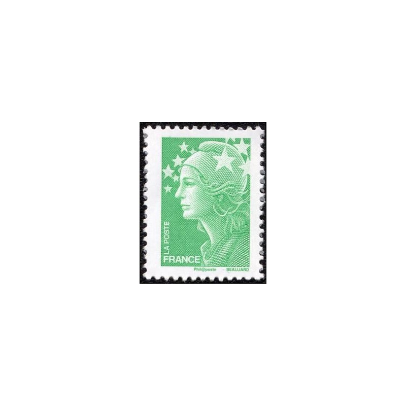 Timbre France Yvert No 4229 Marianne de Beaujard TVP vert