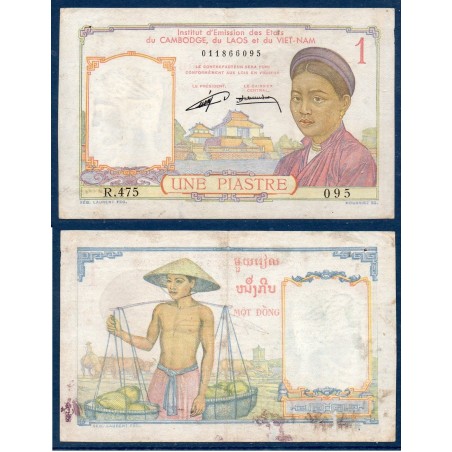 Indochine Pick N°92, TTB Billet de banque de 1 piastre 1953