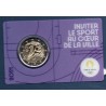 2 euro commémorative France 2021 Jo Paris 2024 violet piece de monnaie €