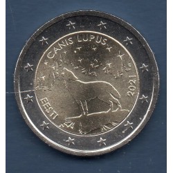 2 euro commémorative Estonie 2021 Le loup pièce de monnaie €