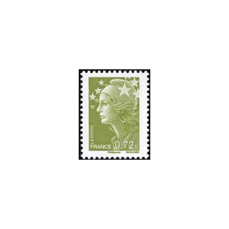 Timbre France Yvert No 4232 Marianne de Beaujard 0.72€ vert olive