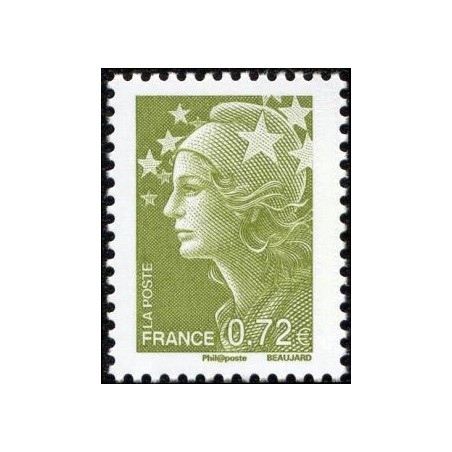 Timbre France Yvert No 4232 Marianne de Beaujard 0.72€ vert olive