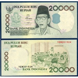 Indonésie Pick N°138e, Billet de banque de 20000 Rupiah 2002