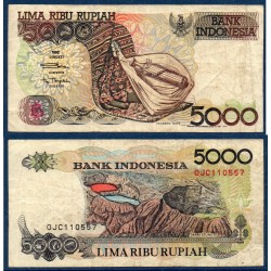 Indonésie Pick N°130f, TB Billet de banque de 5000 Rupiah 1997