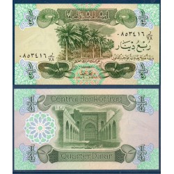 Irak Pick N°67a billet de banque de 1/4 Dinars 1979