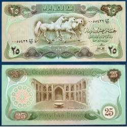 Irak Pick N°66b billet de banque de 25 Dinars 1980