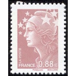 Timbre France Yvert No 4234 Marianne de Beaujard 0.88€ lilas brun clair