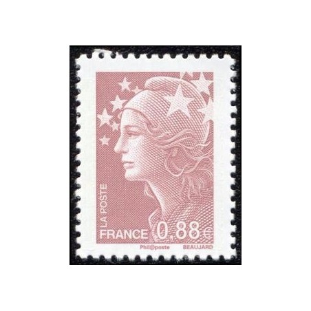 Timbre France Yvert No 4234 Marianne de Beaujard 0.88€ lilas brun clair