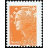 Timbre France Yvert No 4235 Marianne de Beaujard 1€ orange