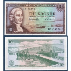Islande Pick N°38a, aBillet de banque de 10 kronur 1957