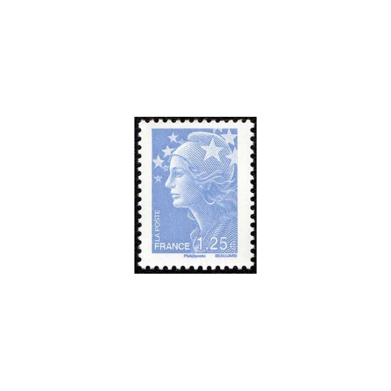 Timbre France Yvert No 4236 Marianne de Beaujard 1.25€ bleu ciel