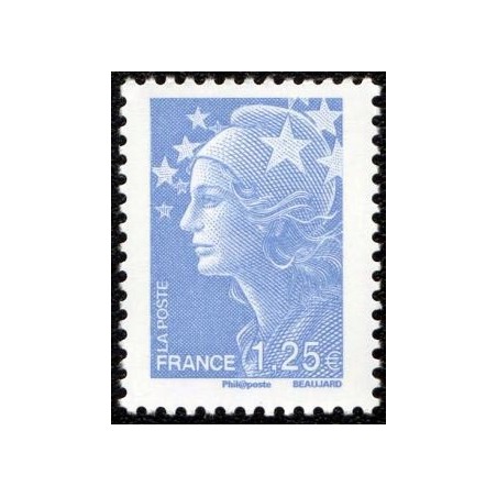 Timbre France Yvert No 4236 Marianne de Beaujard 1.25€ bleu ciel