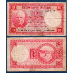 Islande Pick N°33a, aBillet de banque de 10 kronur 1928