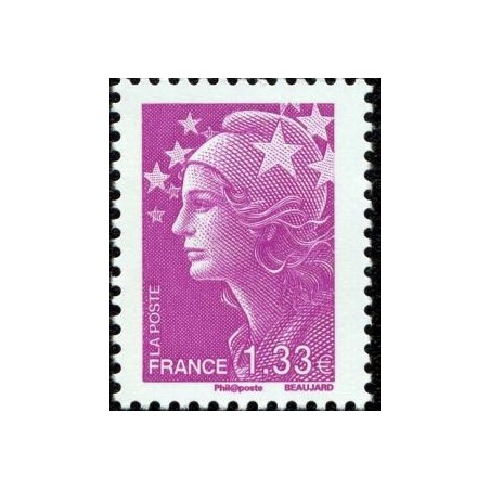 Timbre France Yvert No 4237 Marianne de Beaujard 1.33€ lilas