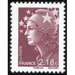 Timbre France Yvert No 4238 Marianne de Beaujard 2.18€ brun prune