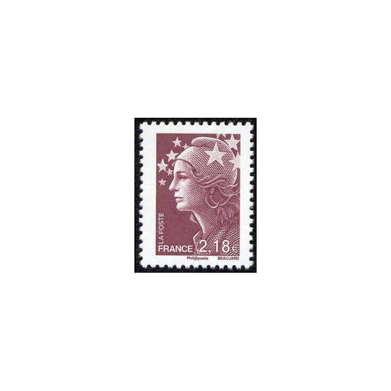 Timbre France Yvert No 4238 Marianne de Beaujard 2.18€ brun prune