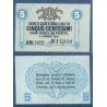 Italie Pick N°M1, Billet de banque de 5 centesimi  1918