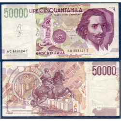 Italie Pick N°116c, TTB ecrit Billet de banque de 50000 Lire 1997-1999
