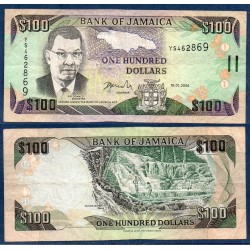 Jamaique Pick N°80d, TTB Billet de banque de 100 dollars 2004