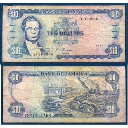 Jamaique Pick N°71d, Billet de banque de 10 dollars 1991-1992