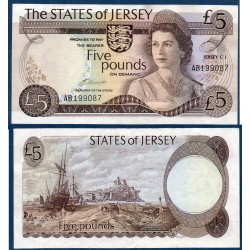 Jersey Pick N°12a, Billet de banque de 5 livres 1976-1988