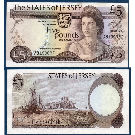 Jersey Pick N°12a, Billet de banque de 5 livres 1976-1988
