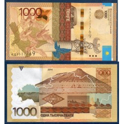 Kazakhstan P.45b, neuf Billet de 1000 Tenge 2014 monument